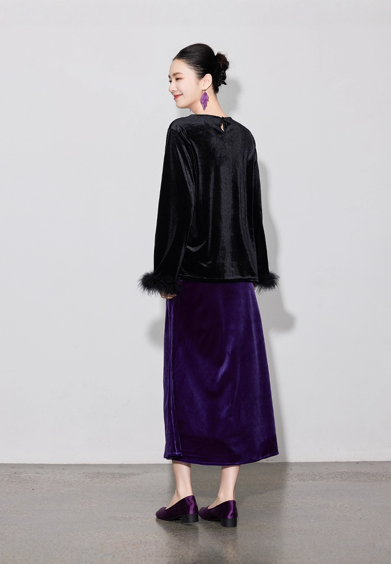 Vintage Slim-fit Midi Maxi Skirt CA2025121501PU