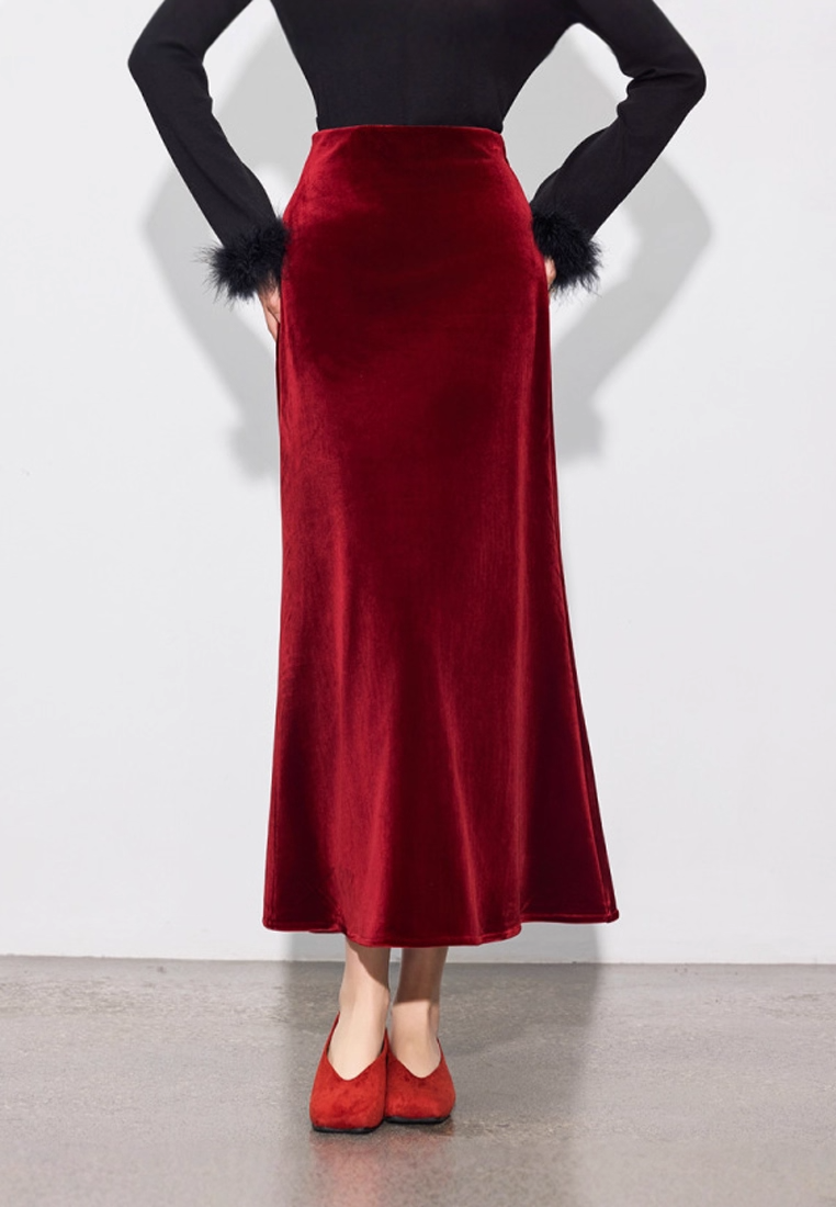 Vintage Slim-fit Midi Maxi Skirt CA2025121501PU