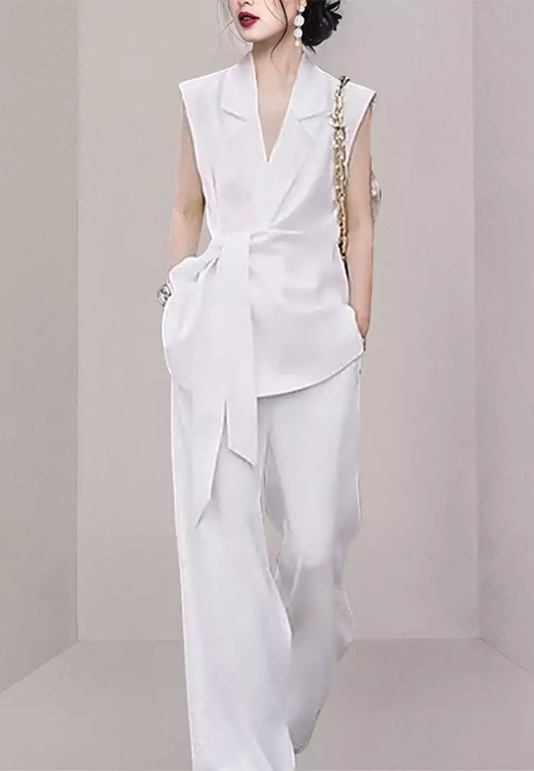 2024 Fashion Set White Suit Coat CA24041808W