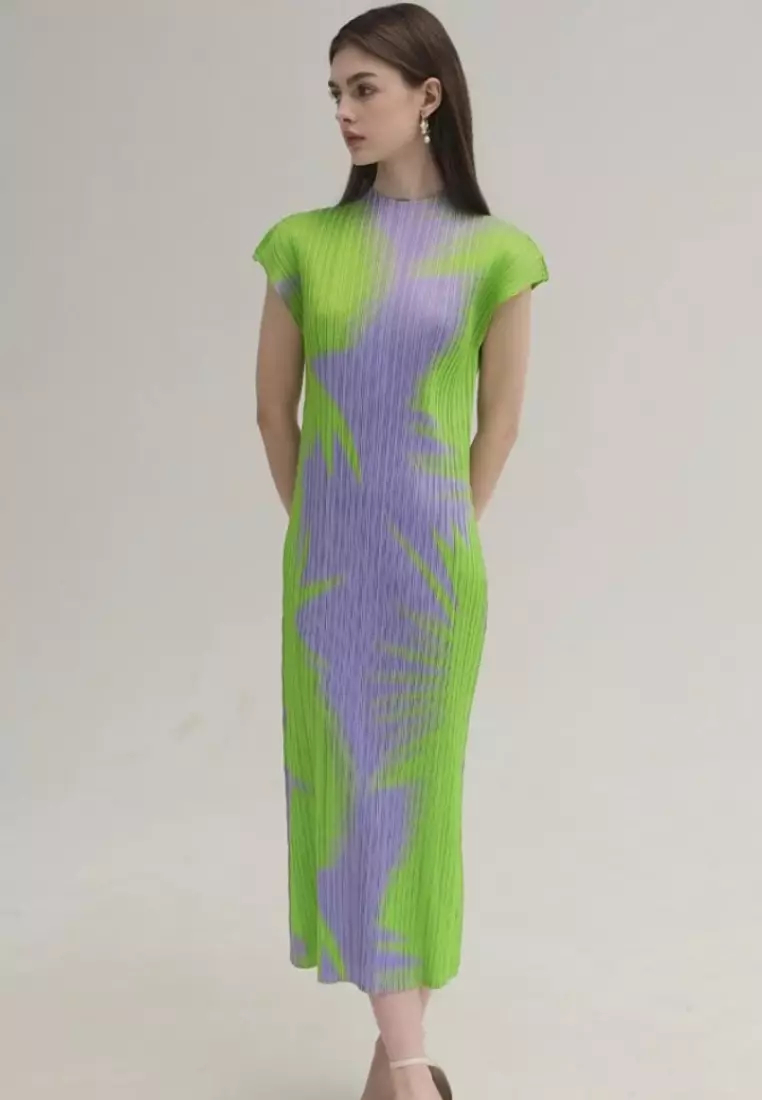 2024 new style simple slim fit pleated sleeveless dress K0523006