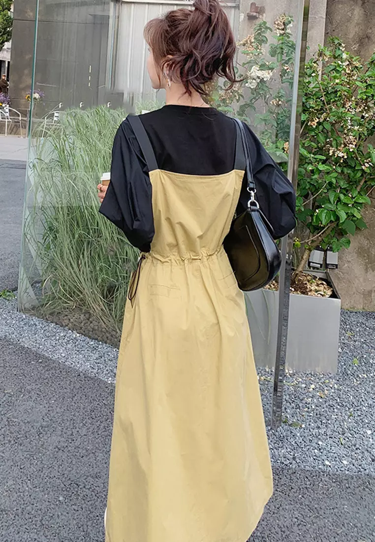 Causal style One Piece Dress with T shirt Suit  A22033110W