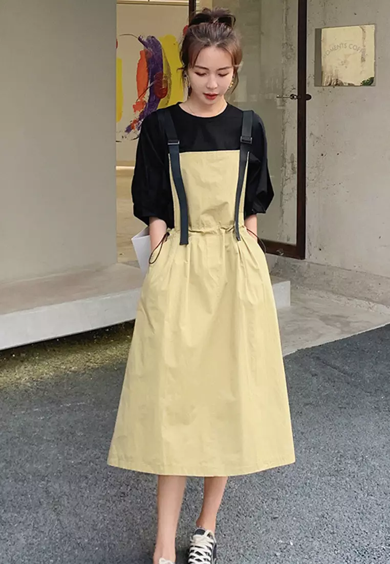 Causal style One Piece Dress with T shirt Suit  A22033110W