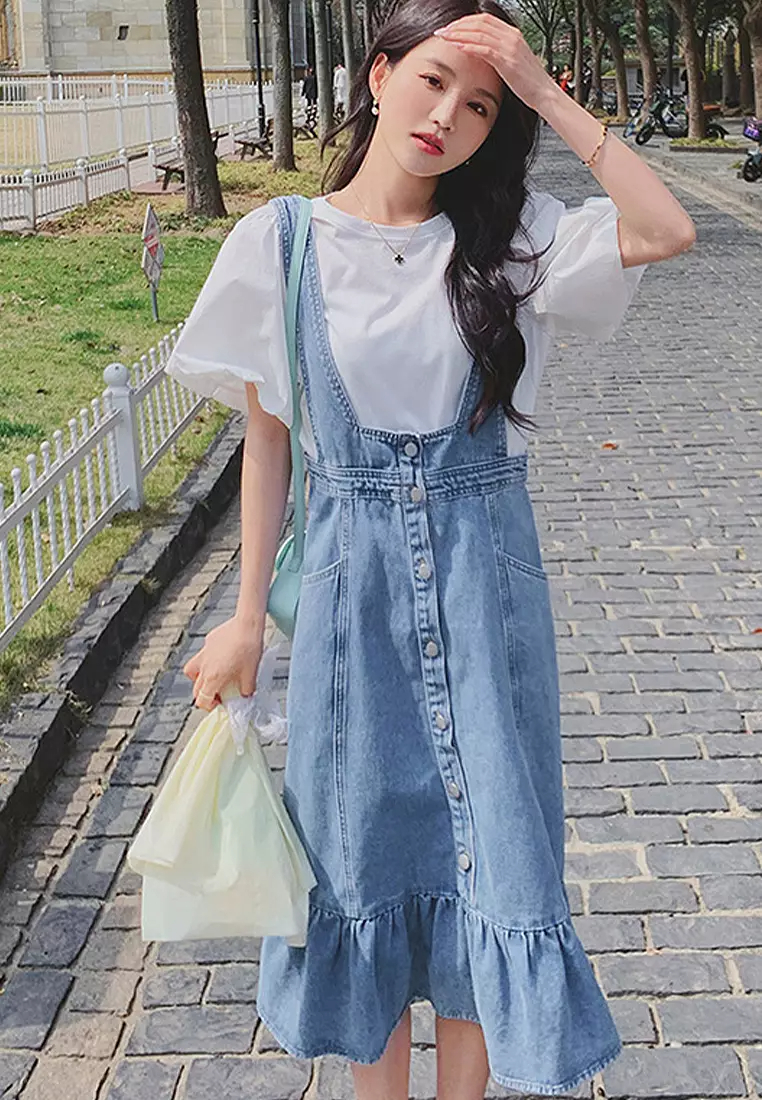 2024 New Fishtail Denim Dress CA24042907BL