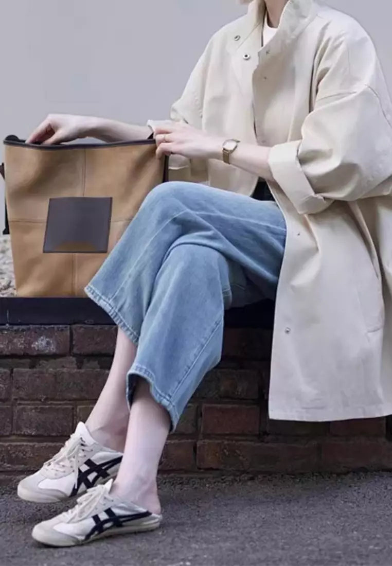 New simple women's windbreaker trench coat K091602