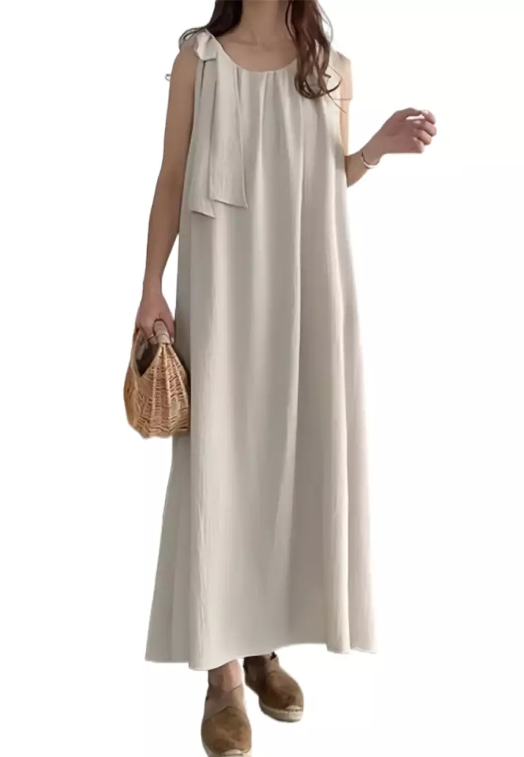 2024 New Versatile Ruffle Edge Sleeveless Dress CA24041826BK