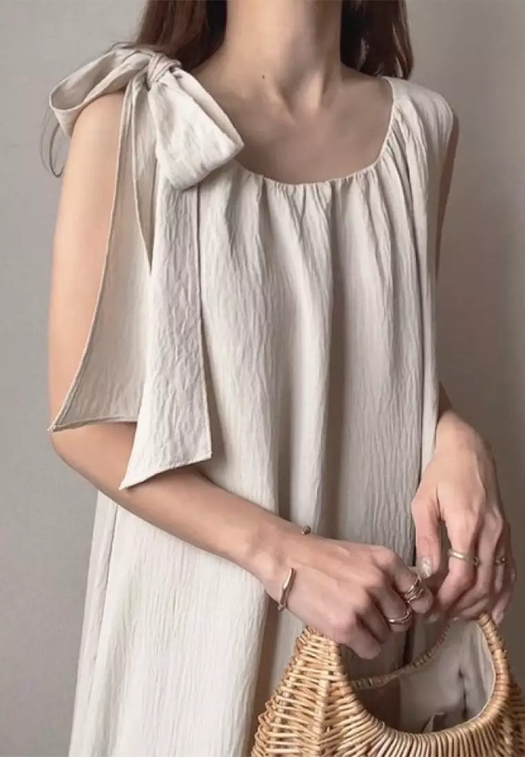 2024 New Versatile Ruffle Edge Sleeveless Dress CA24041826BK