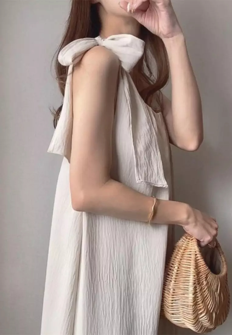 2024 New Versatile Ruffle Edge Sleeveless Dress CA24041826BK