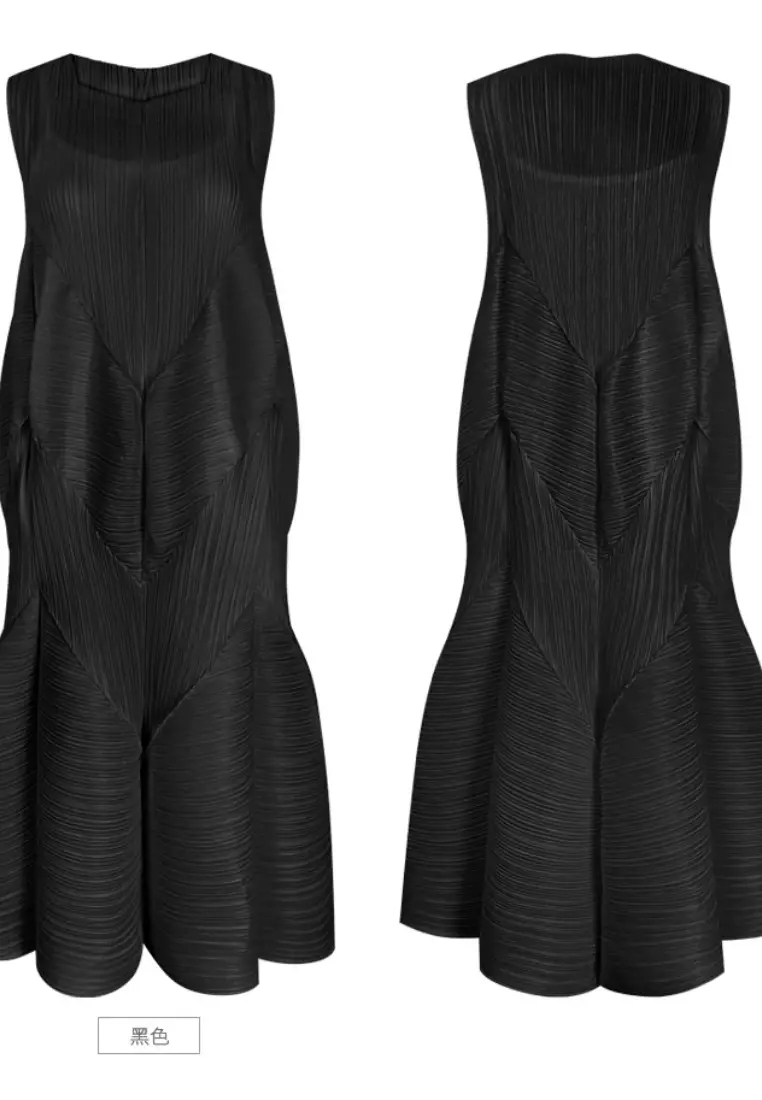 2024 new style sleeveless flower cutting summer dress K052003BK