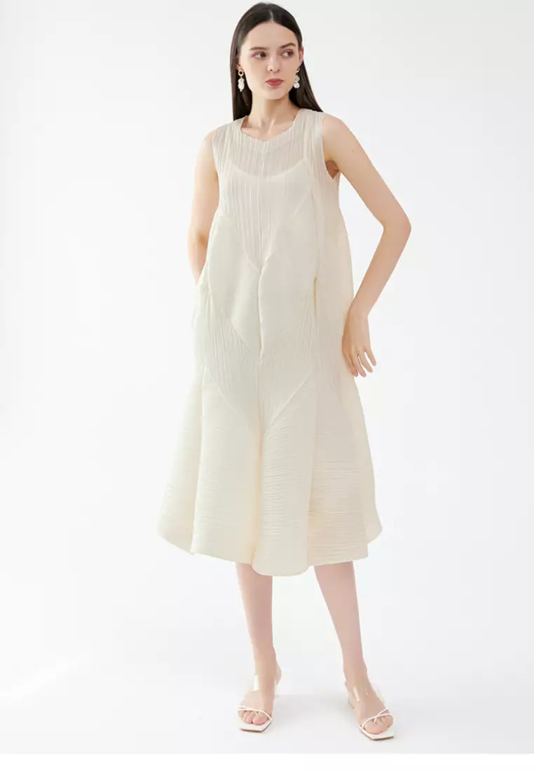 2024 new style sleeveless flower cutting summer dress K052003BK