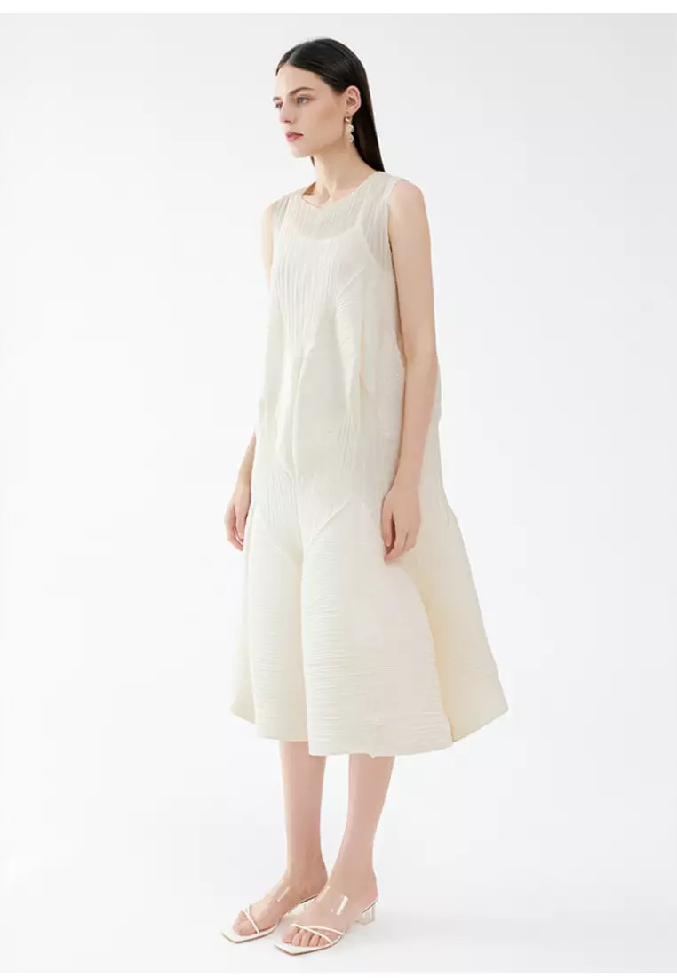 2024 new style sleeveless flower cutting summer dress K052003BK