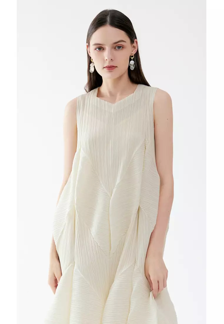 2024 new style sleeveless flower cutting summer dress K052003BK