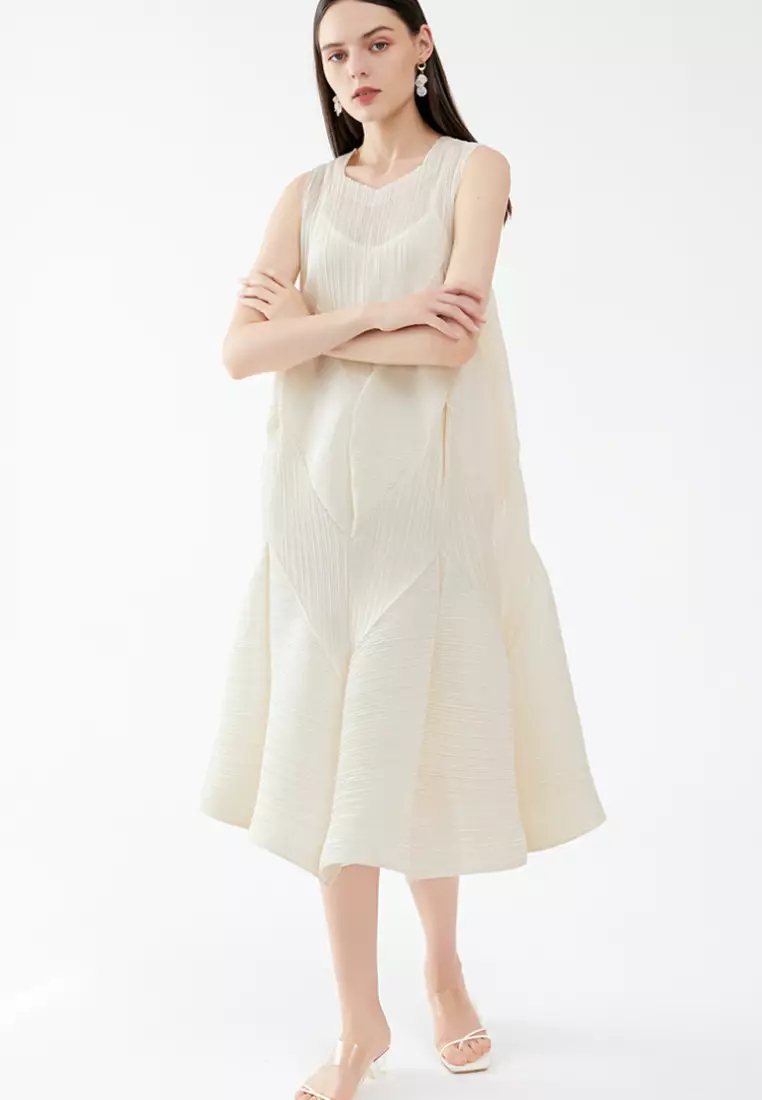 2024 new style sleeveless flower cutting summer dress K052003BK