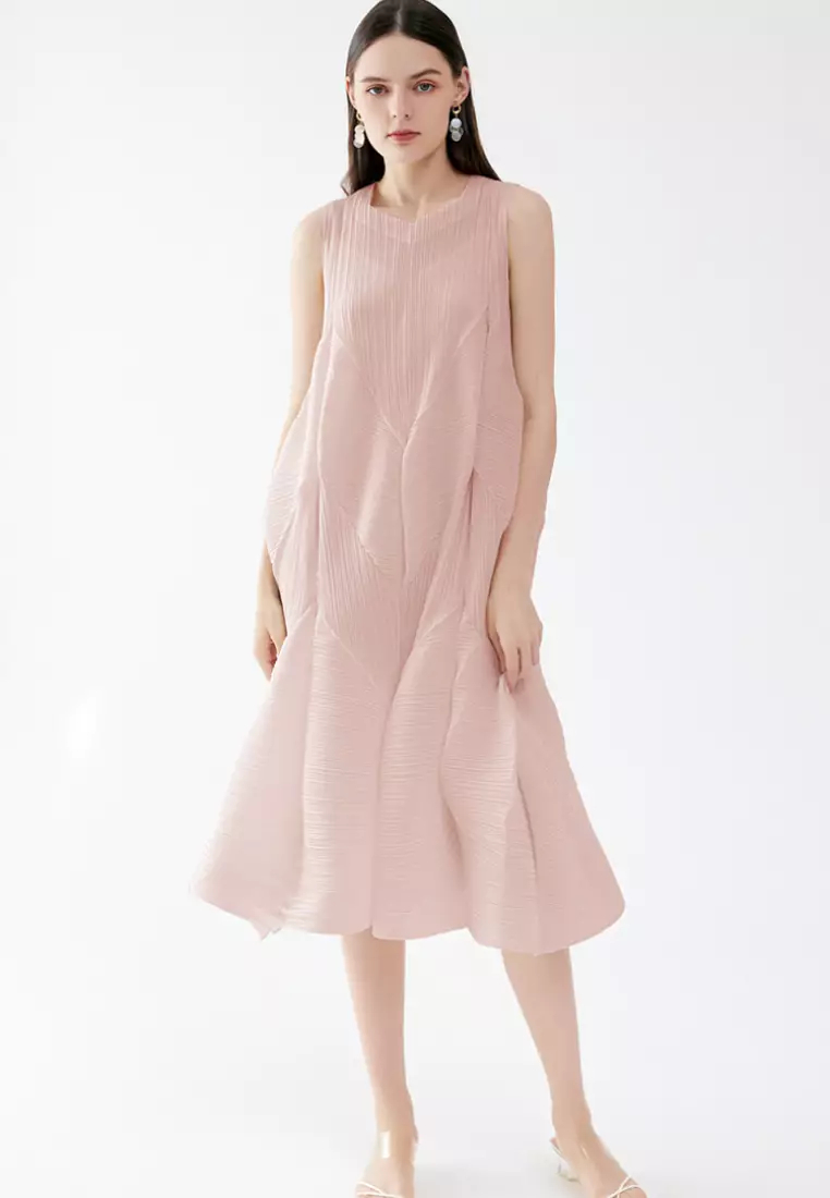 2024 new style sleeveless flower cutting summer dress K052003BK