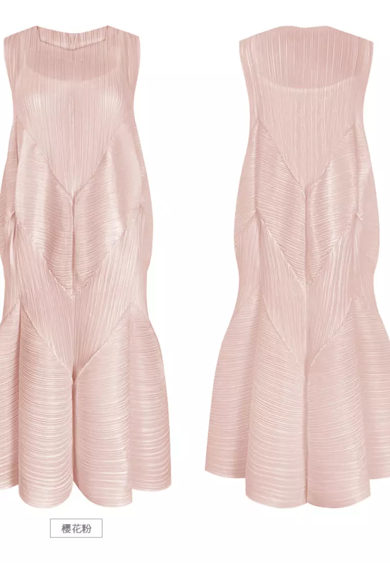 2024 new style sleeveless flower cutting summer dress K052003BK