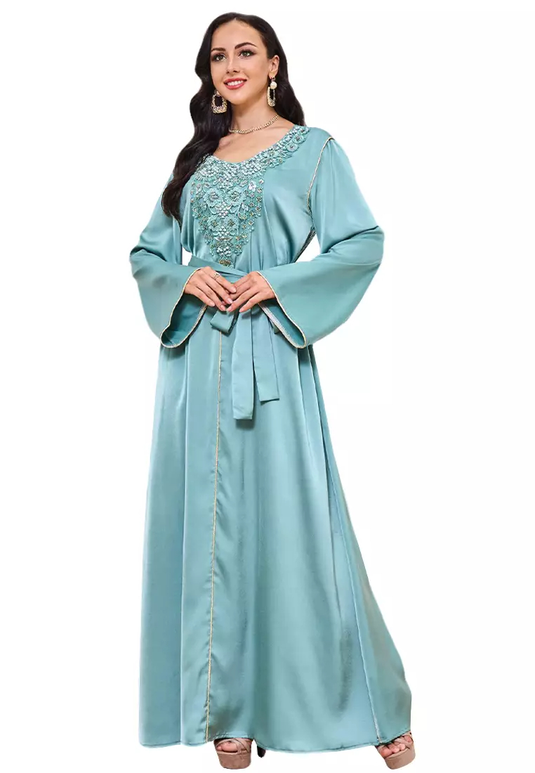 Embroidered gold-tone Web vest two-piece Baju Kurungs & Sets CA24021979BE