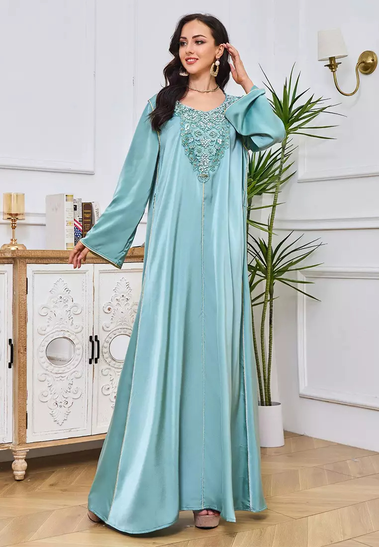 Embroidered gold-tone Web vest two-piece Baju Kurungs & Sets CA24021979BE