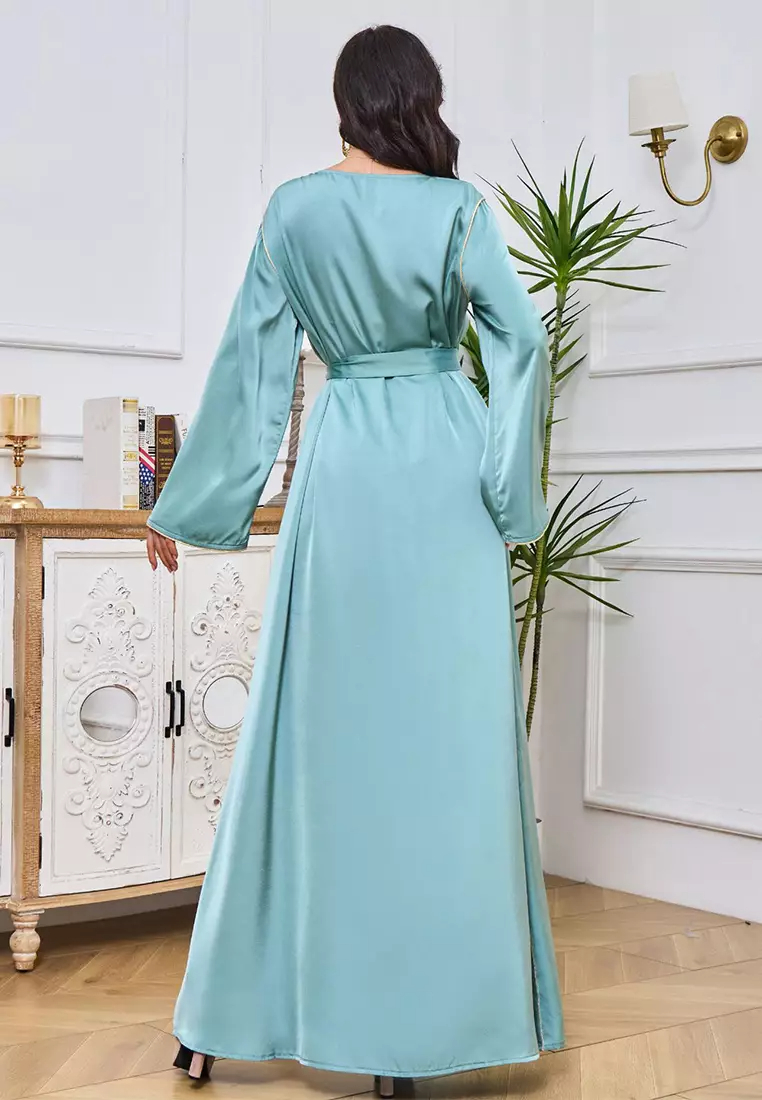 Embroidered gold-tone Web vest two-piece Baju Kurungs & Sets CA24021979BE