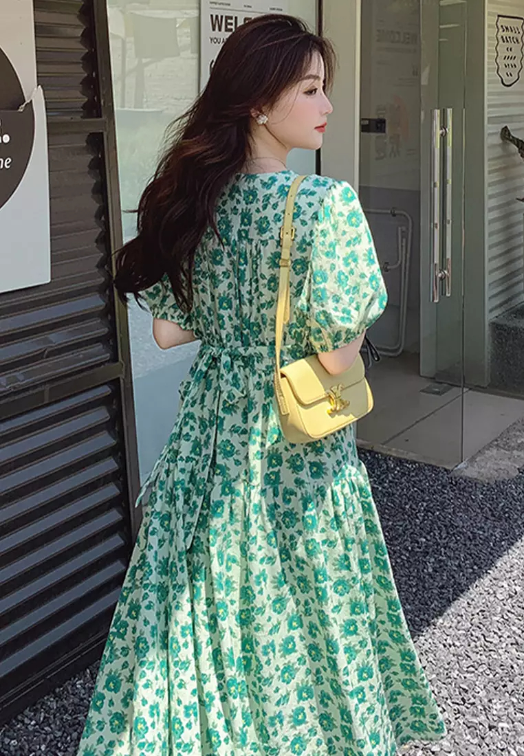 Summer New Floral Print Women Dress K042904