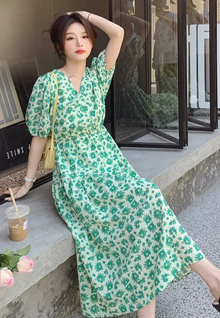 Summer New Floral Print Women Dress K042904