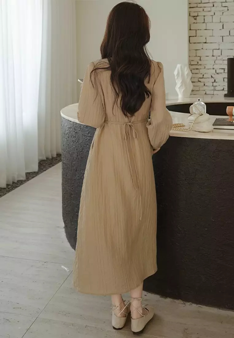 Summer New V Neck Wrapped Women Dress K042906BK