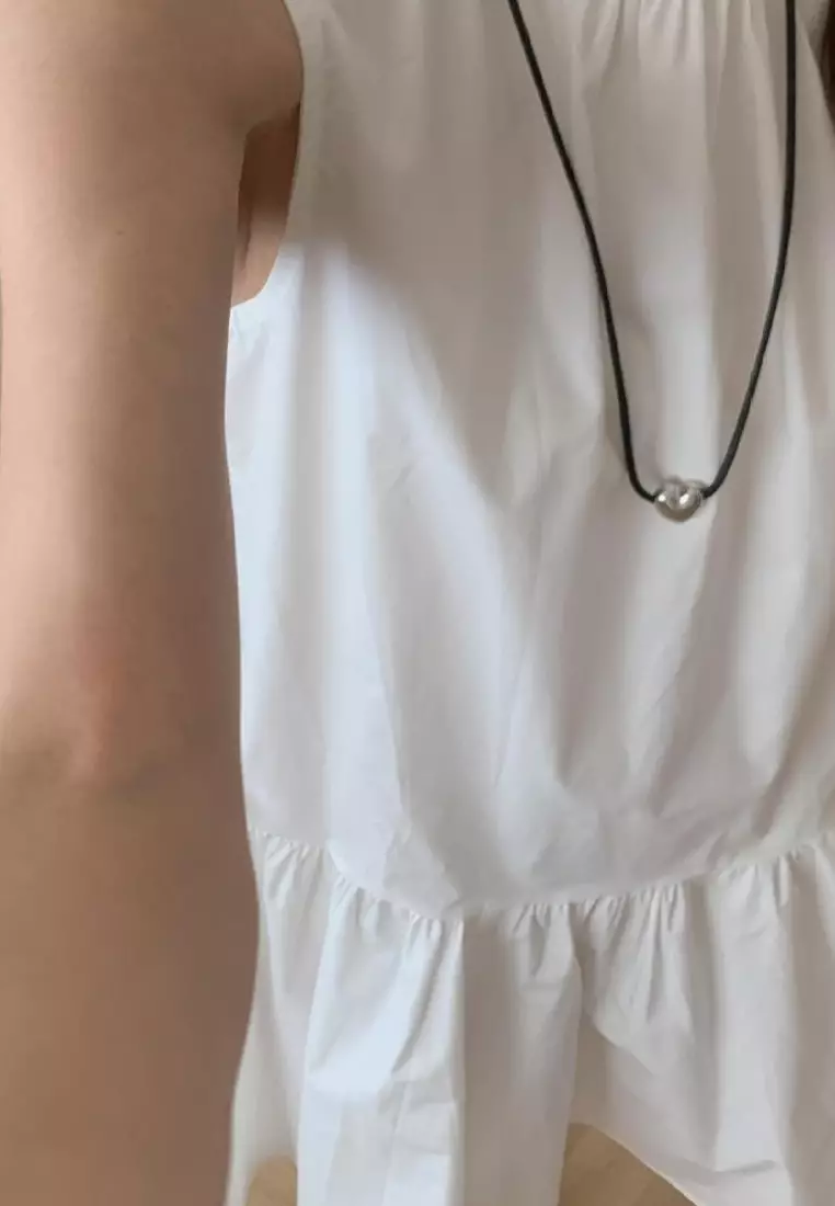 French style simple round neck vest dress K061302W