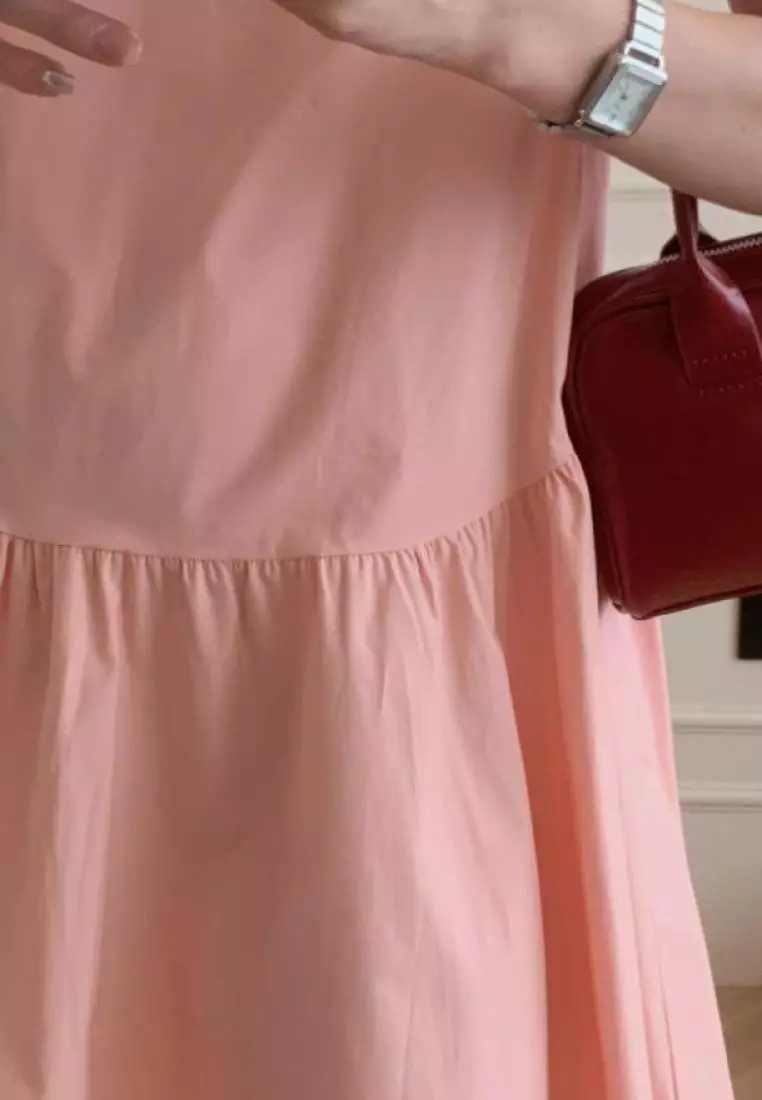 French style simple round neck vest dress K061302W