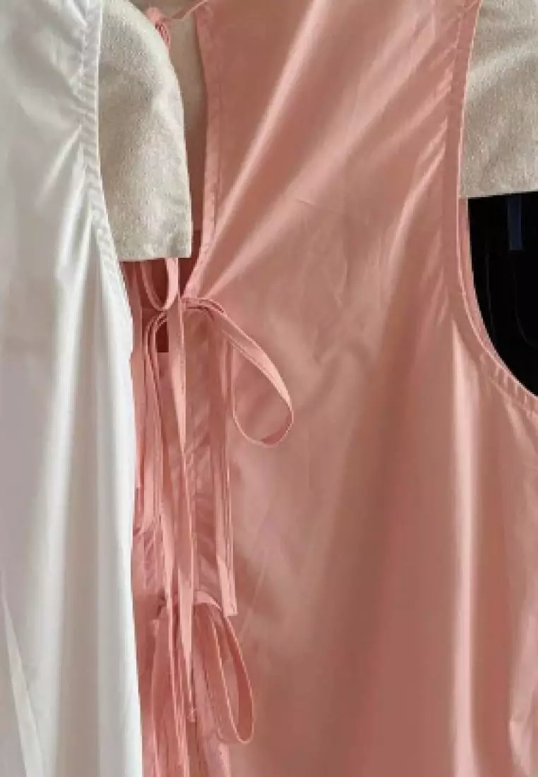 French style simple round neck vest dress K061302W