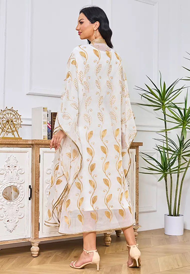 Embroidered gold-tone Web vest two-piece Baju Kurungs & Sets CA24021979BE