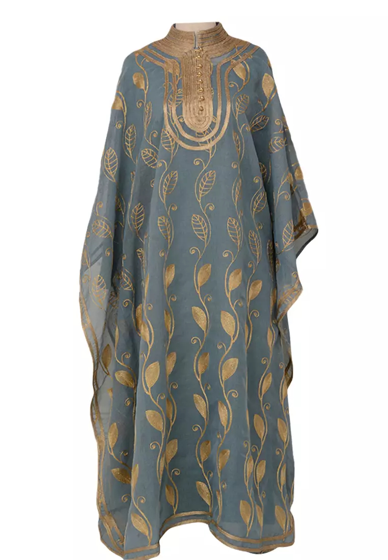 Embroidered gold-tone Web vest two-piece Baju Kurungs & Sets CA24021979BE