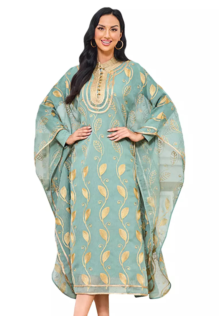 Embroidered gold-tone Web vest two-piece Baju Kurungs & Sets CA24021979BE