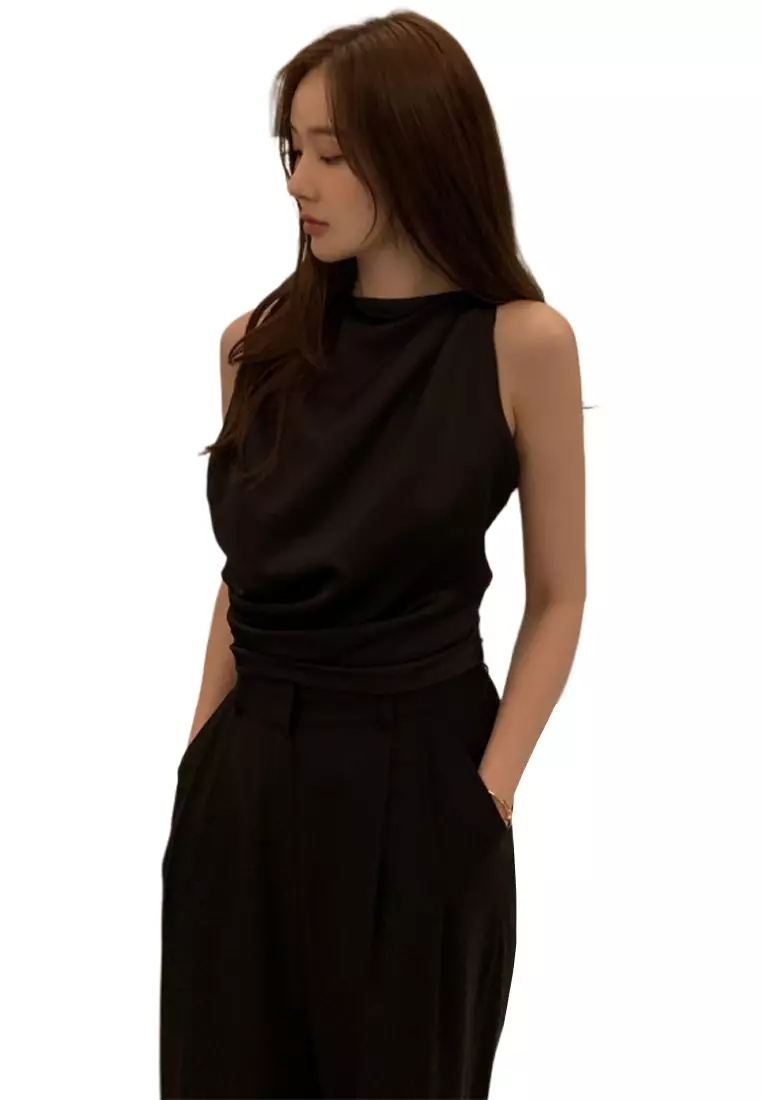 2024 Summer New French Style Minimalist Fashion Sleeveless Women's Top CA24061109BE