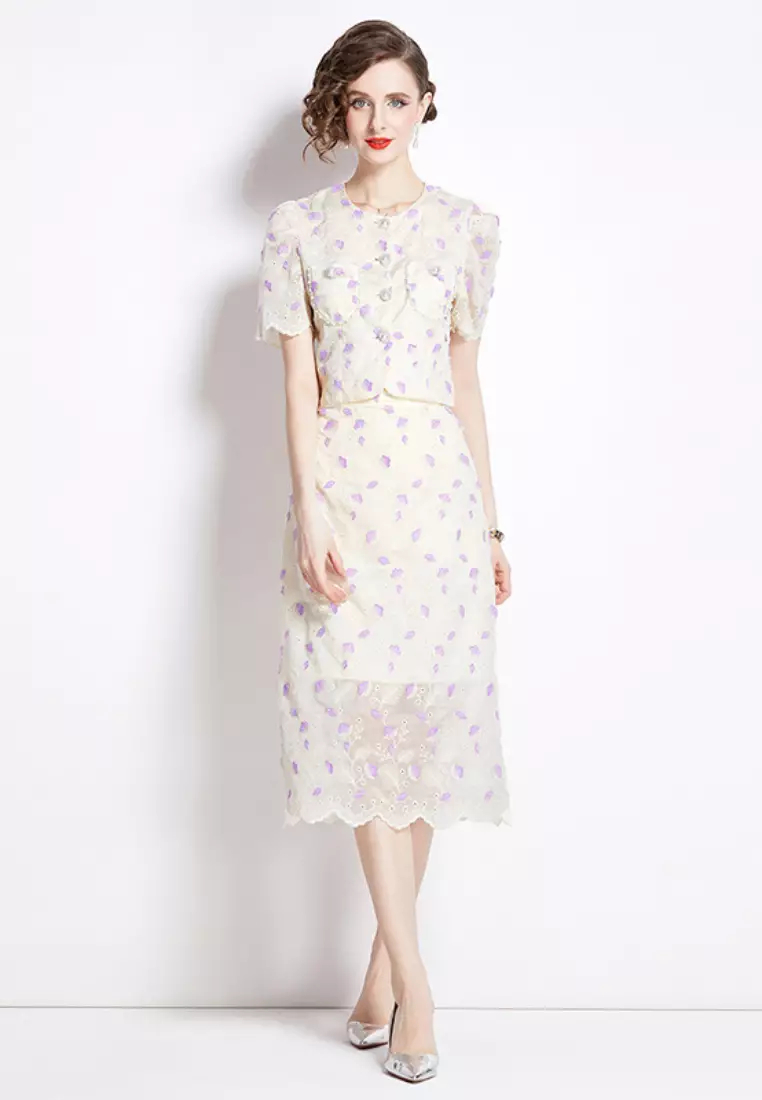 2024 New Style Elegant Lace Two-piece Dress K071505W