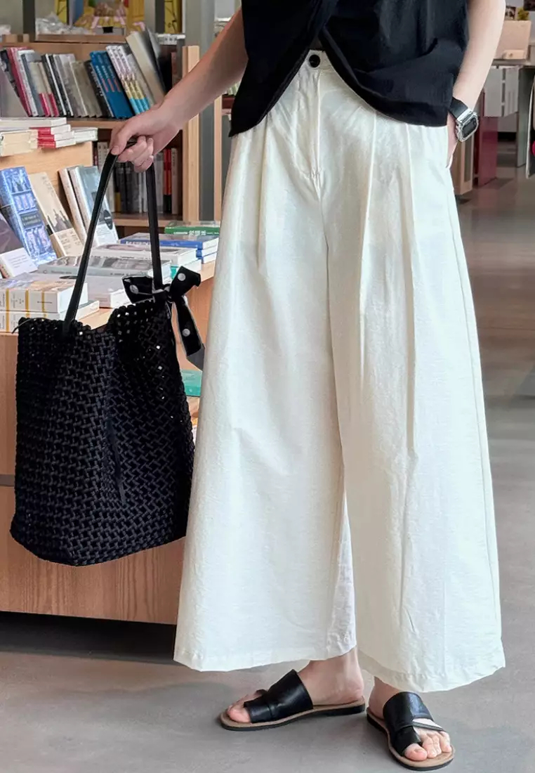 2024 New High Waist Straight Nine-Point Pants Straight Leg Trousers K070902BL