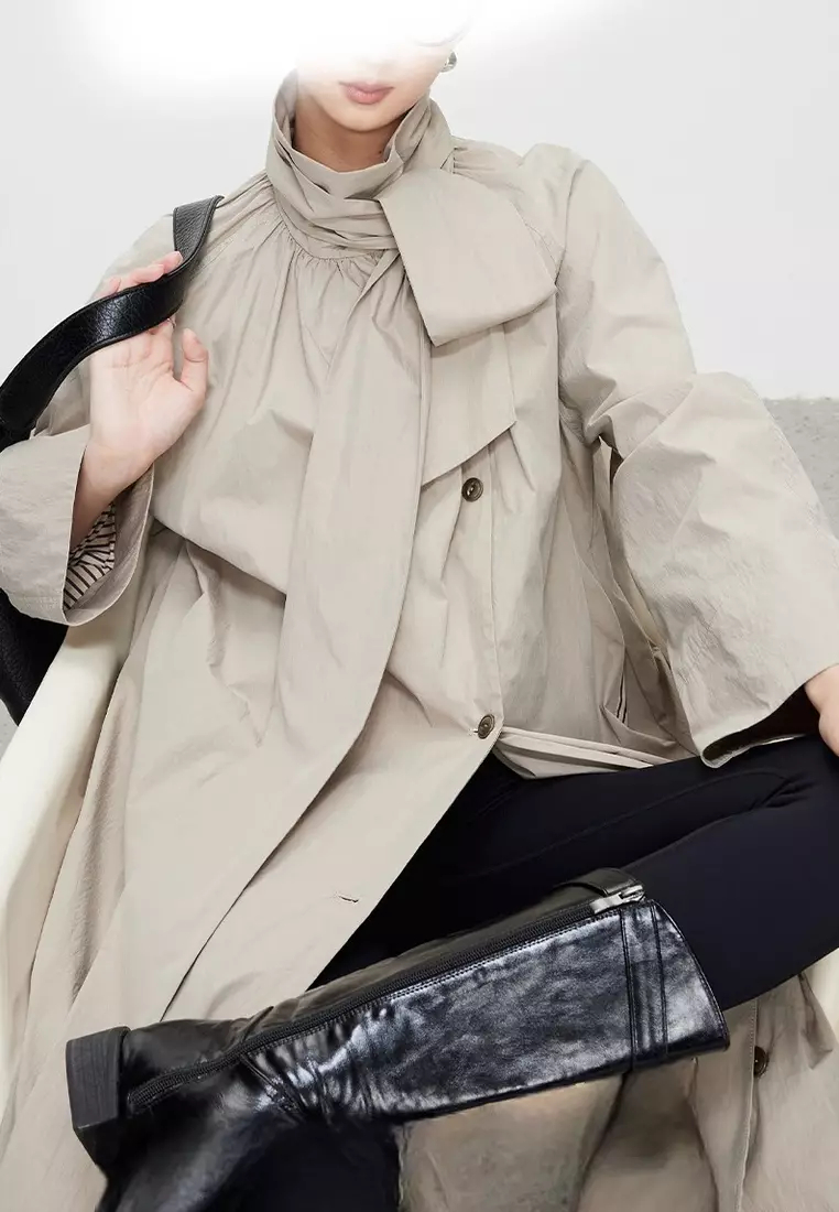 2024 new temperament strap mid-length jacket K092508