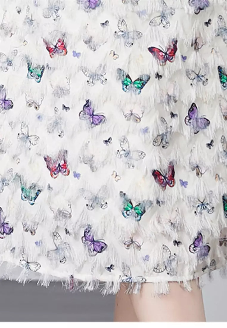 2024 new sweet butterfly pattern dress K071708