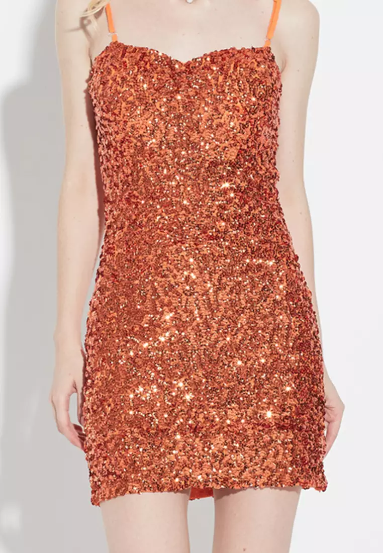 2024 Elastic Sequins Stage Sexy Strap Party Evening Dress FE12FAA9AFBE2FGS