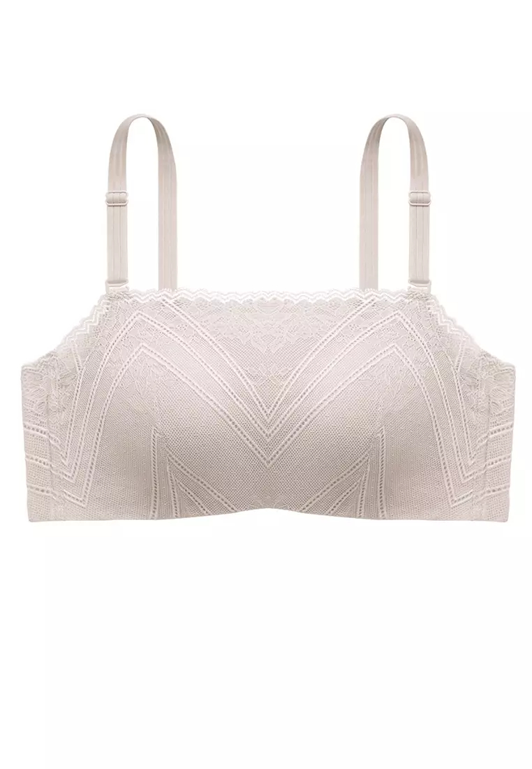 All-Match Tube Top Lace Push Up Comfort Bra A22051109BK