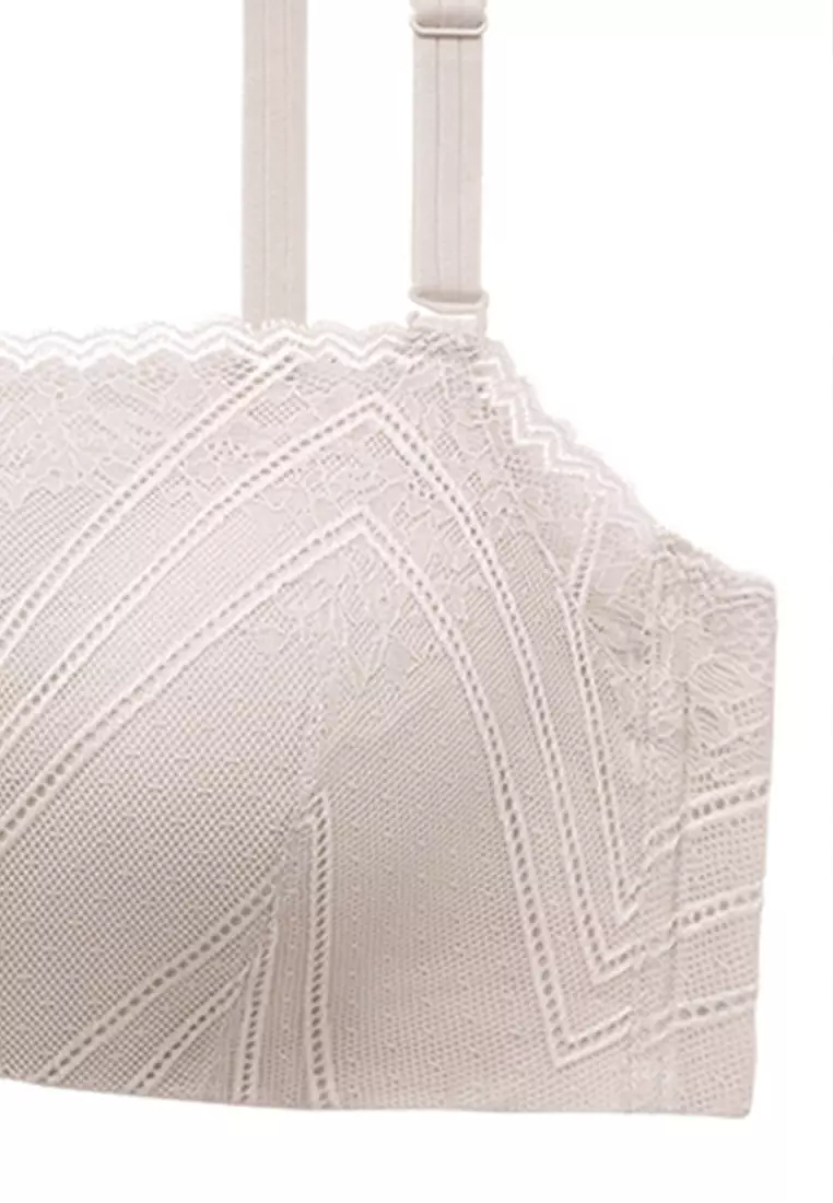 All-Match Tube Top Lace Push Up Comfort Bra A22051109BK