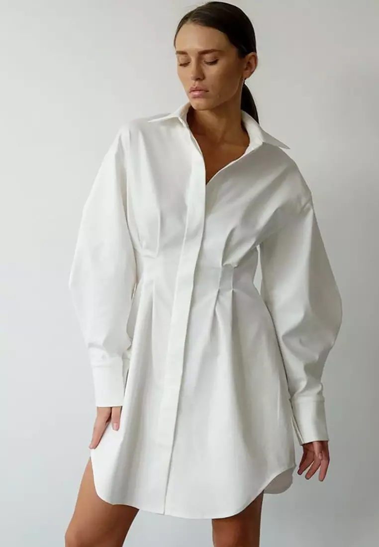 French shirt dress long sleeve European and American retro dress A121821BK