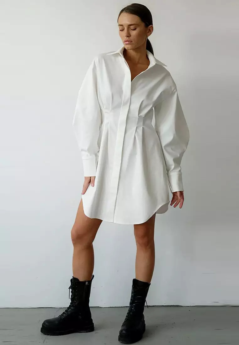 French shirt dress long sleeve European and American retro dress A121821BK