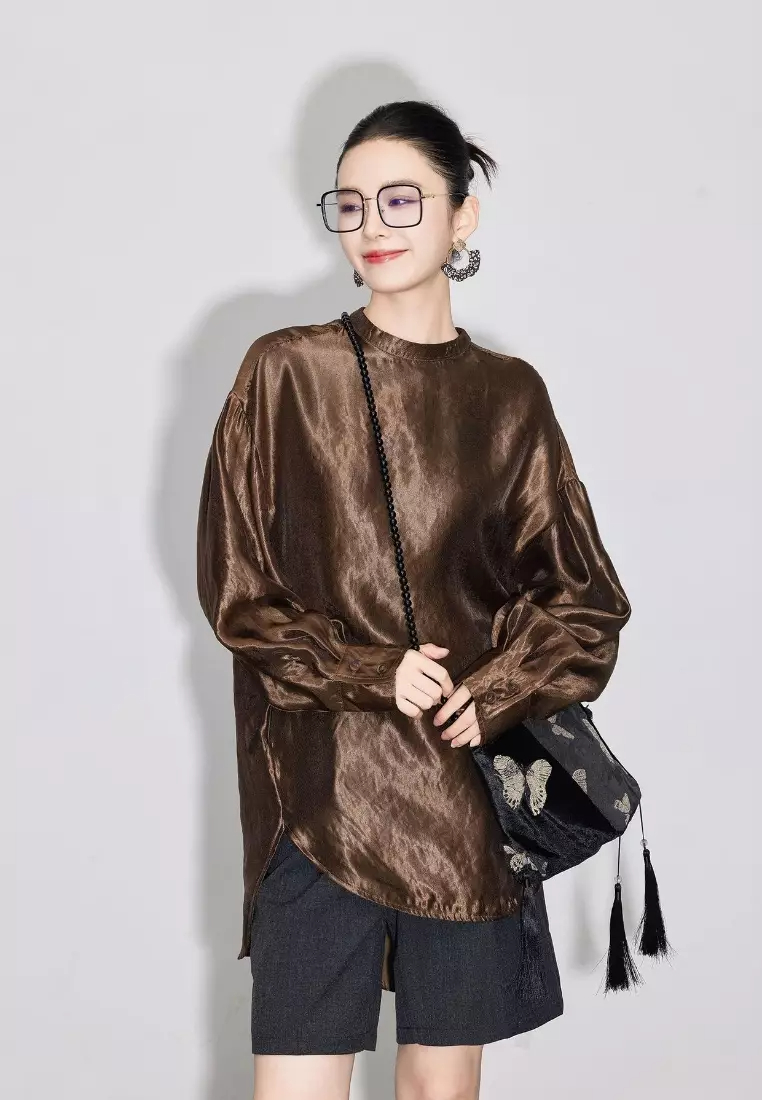 New retro bat sleeve women's top K100906