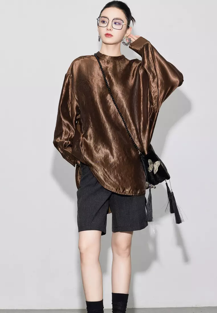 New retro bat sleeve women's top K100906