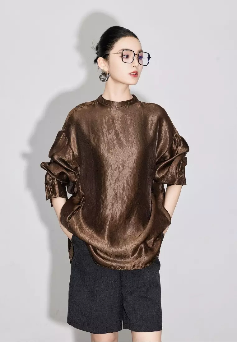 New retro bat sleeve women's top K100906