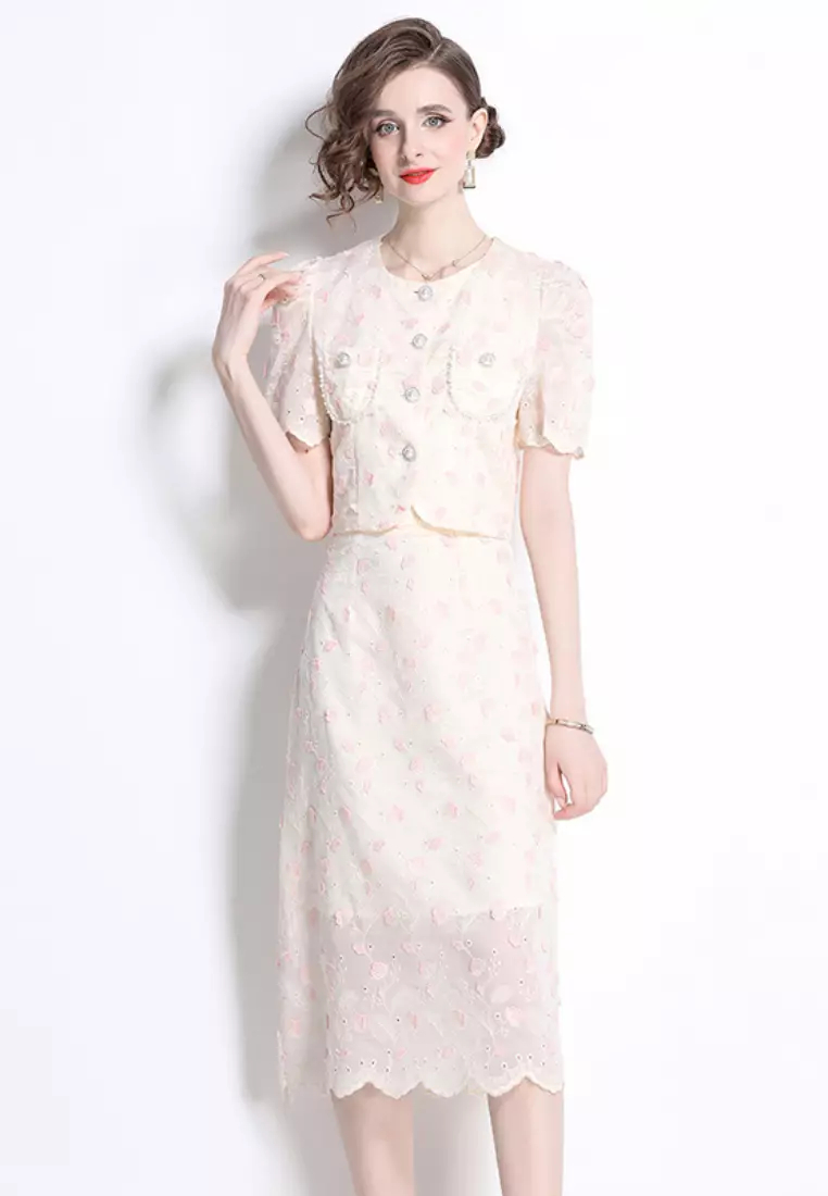 2024 New Style Elegant Lace Two-piece Dress K071505W