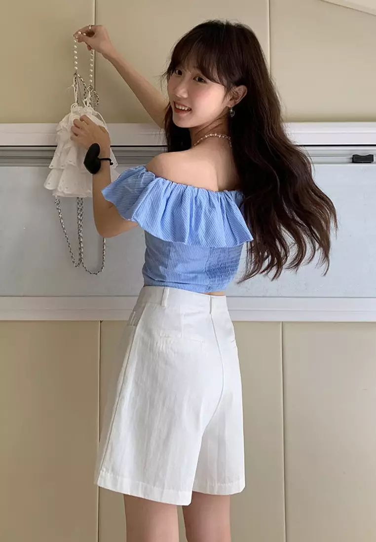 2024 Summer Stripe Slim Fit High Waist Top CA24061831RD