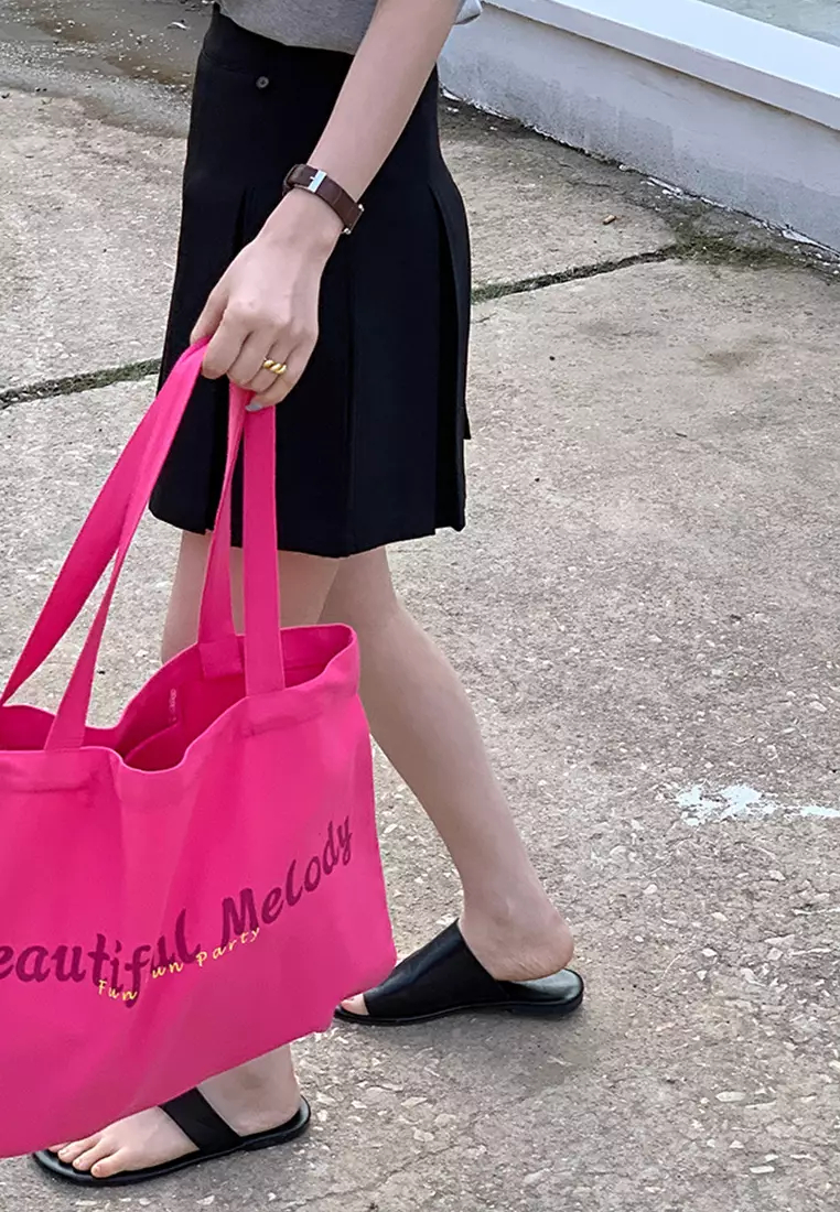 2024 New English Letter Large Capacity Canvas Tote Bag K053105