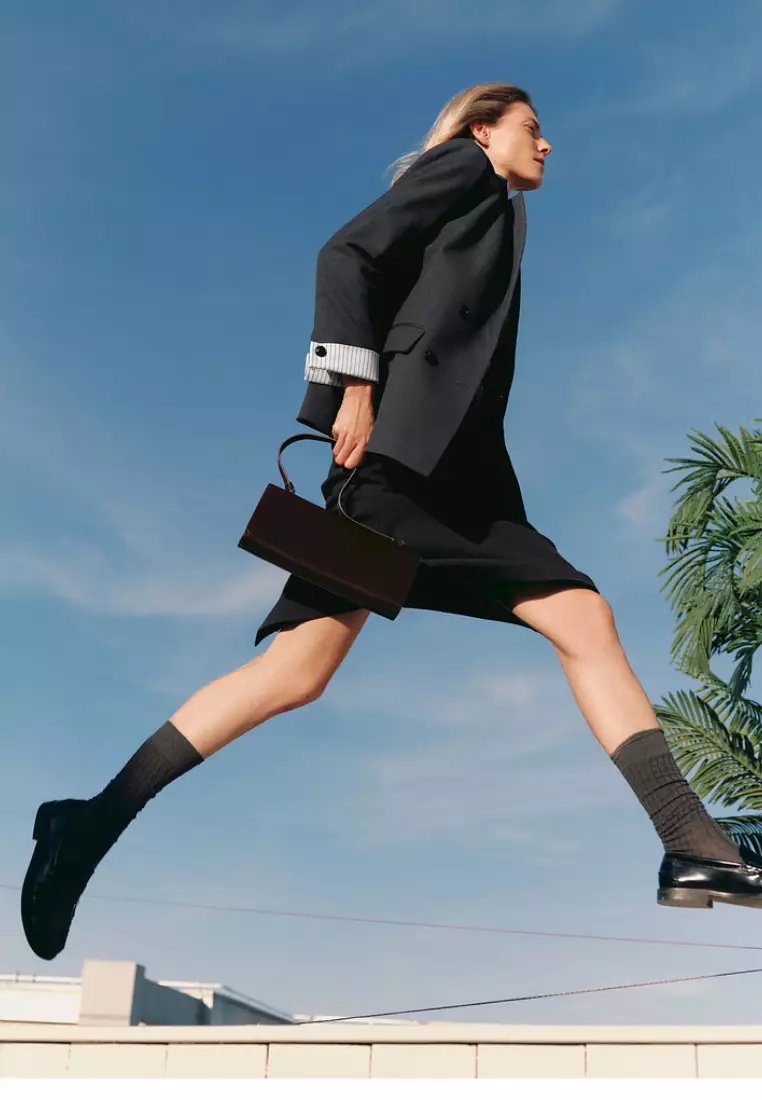 Fashion new double-breasted design gray suit jacket Blazers K100309