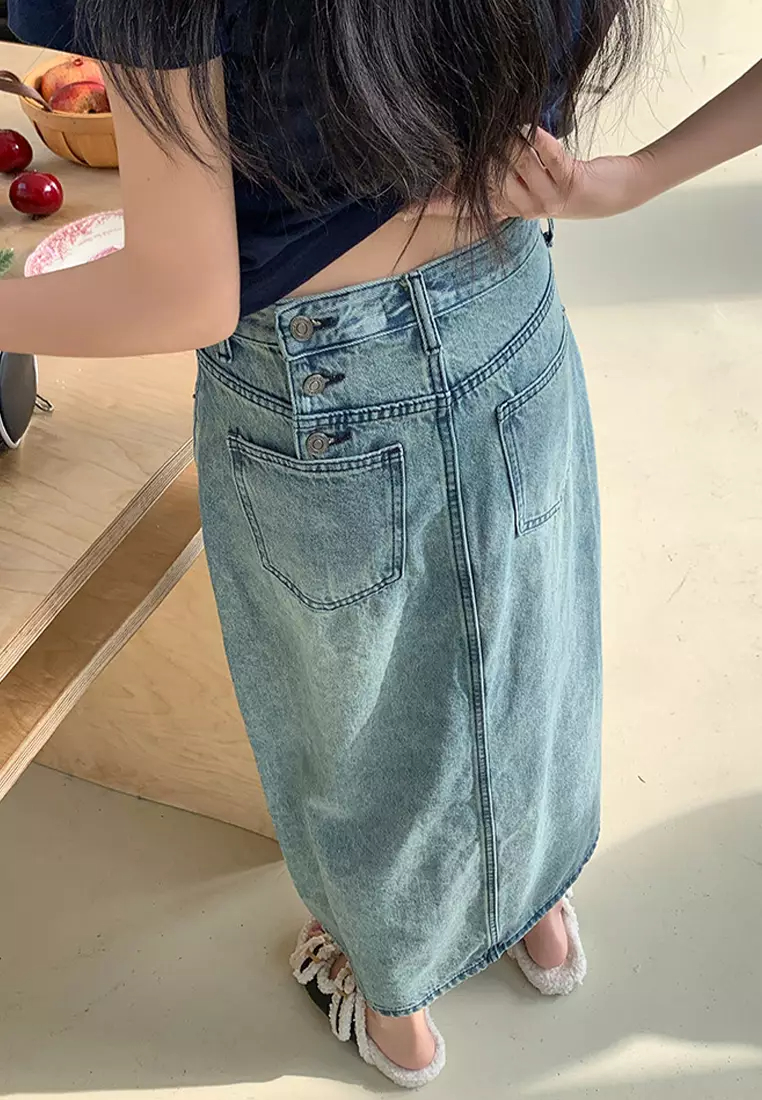 2024 2024 New slim fit casual denim skirt CA24061828BL