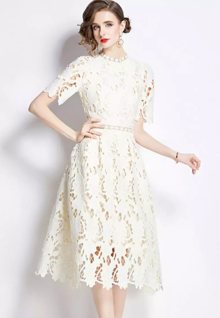 2024 new style temperament lace retro dress K071701BL