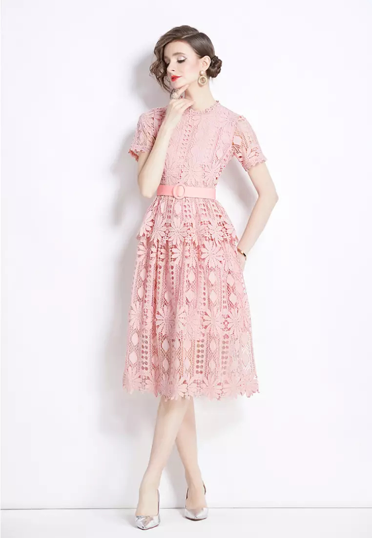 2024 new style temperament lace retro dress K071701BL